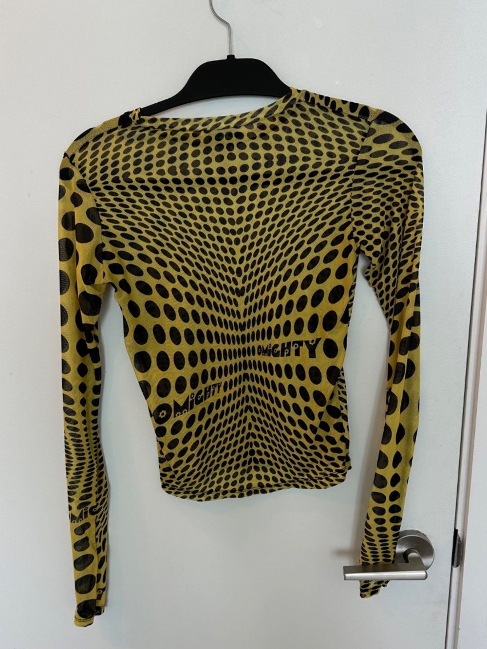 OMIGHTY Mesh Illusion Polka Dot Top Size S - Picture 5 of 9